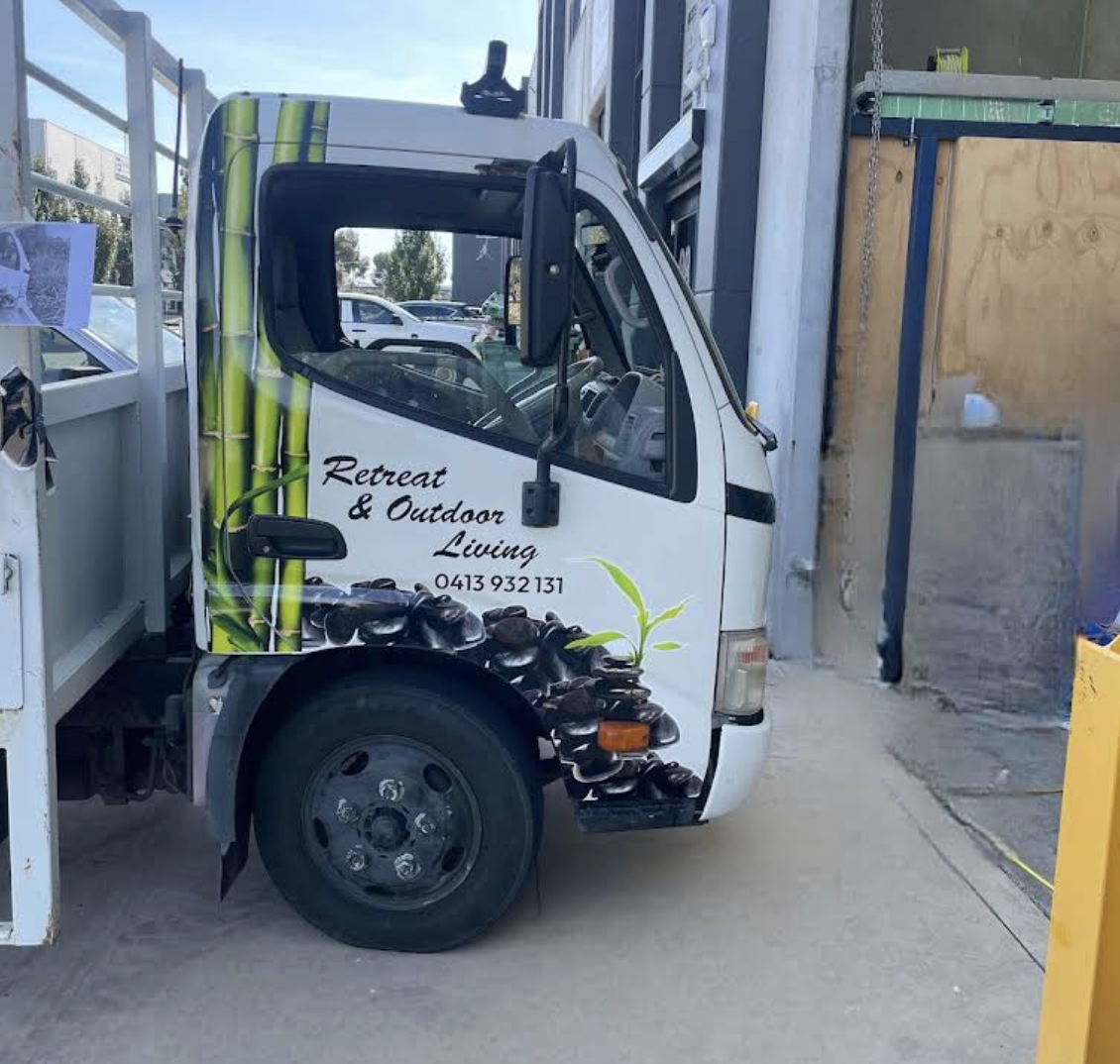 Retreat Outdoor Living truck wrap